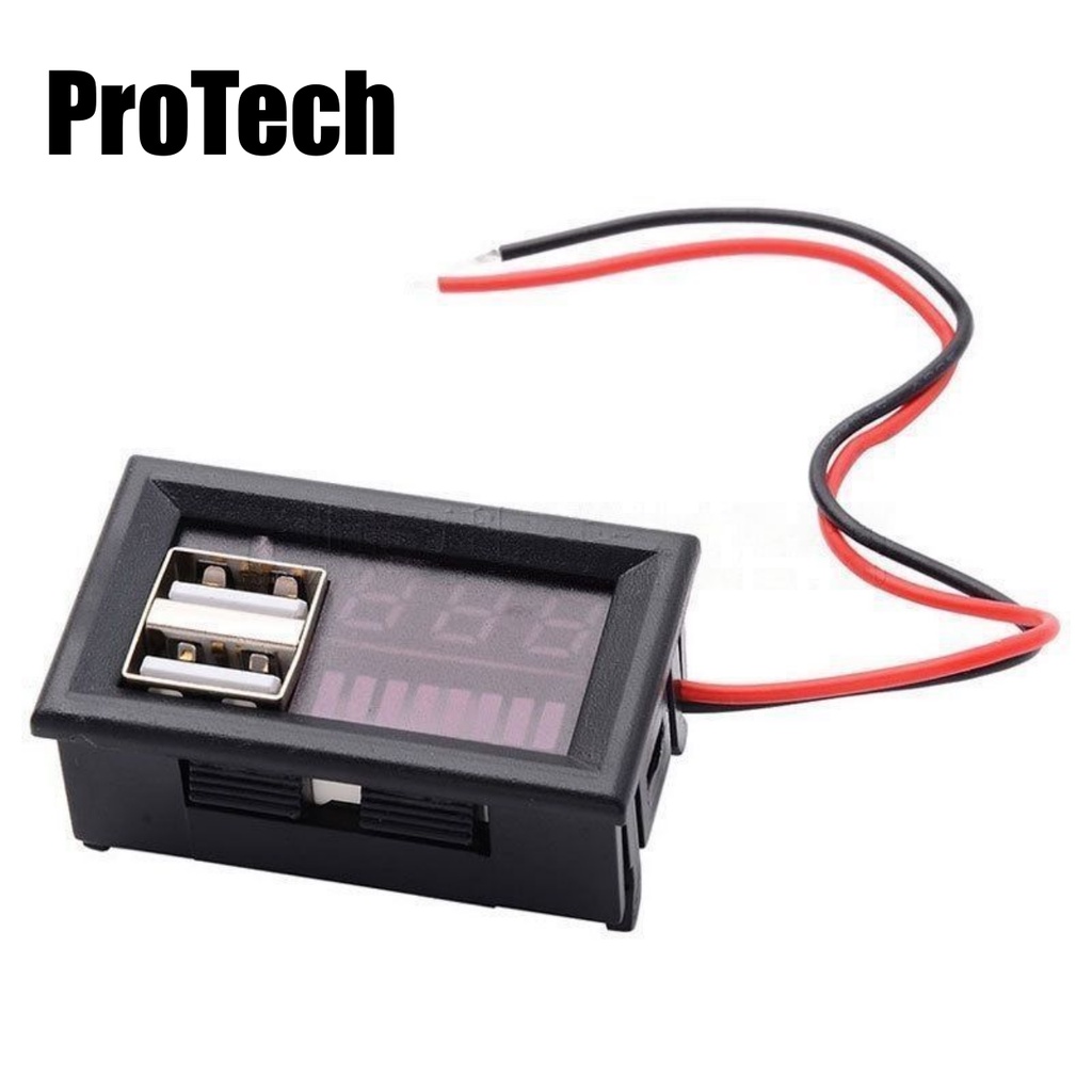 Đồng hồ báo Điện áp, báo Dung lượng acquy, pin sắt, pin lion kèm Cổng USB kép sạc điện thoại