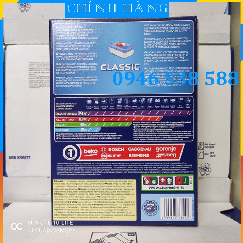 Bột rửa bát Finish 2.5kg made in EU hàng chính hãng, bột finish powder chất tẩy rửa dùng cho máy rửa chén