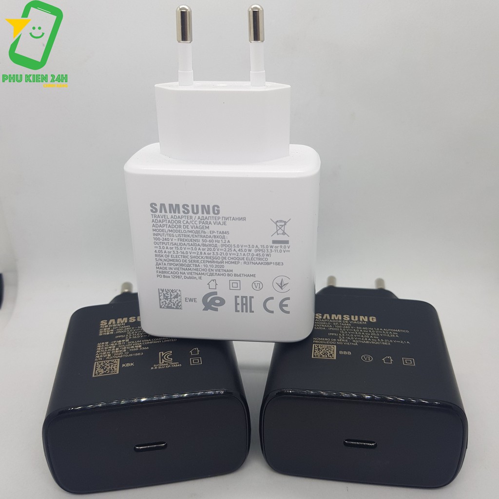 Sạc Nhanh 45W Samsung - Super Fast Charging - Bản Xuất Thị Trường Mỹ [Chính Hãng, Bảo Hành 1 đổi 1]