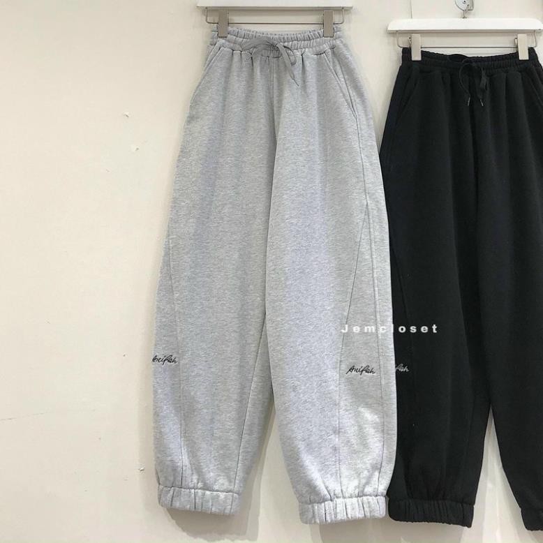 [GIÁ HỦY DIỆT] Quần Jocgger Nỉ Bo Chân Thêu Chữ Chất Nỉ Ngoại Dày Đẹp Có Size Unisex Nam Nữ Ulzzang