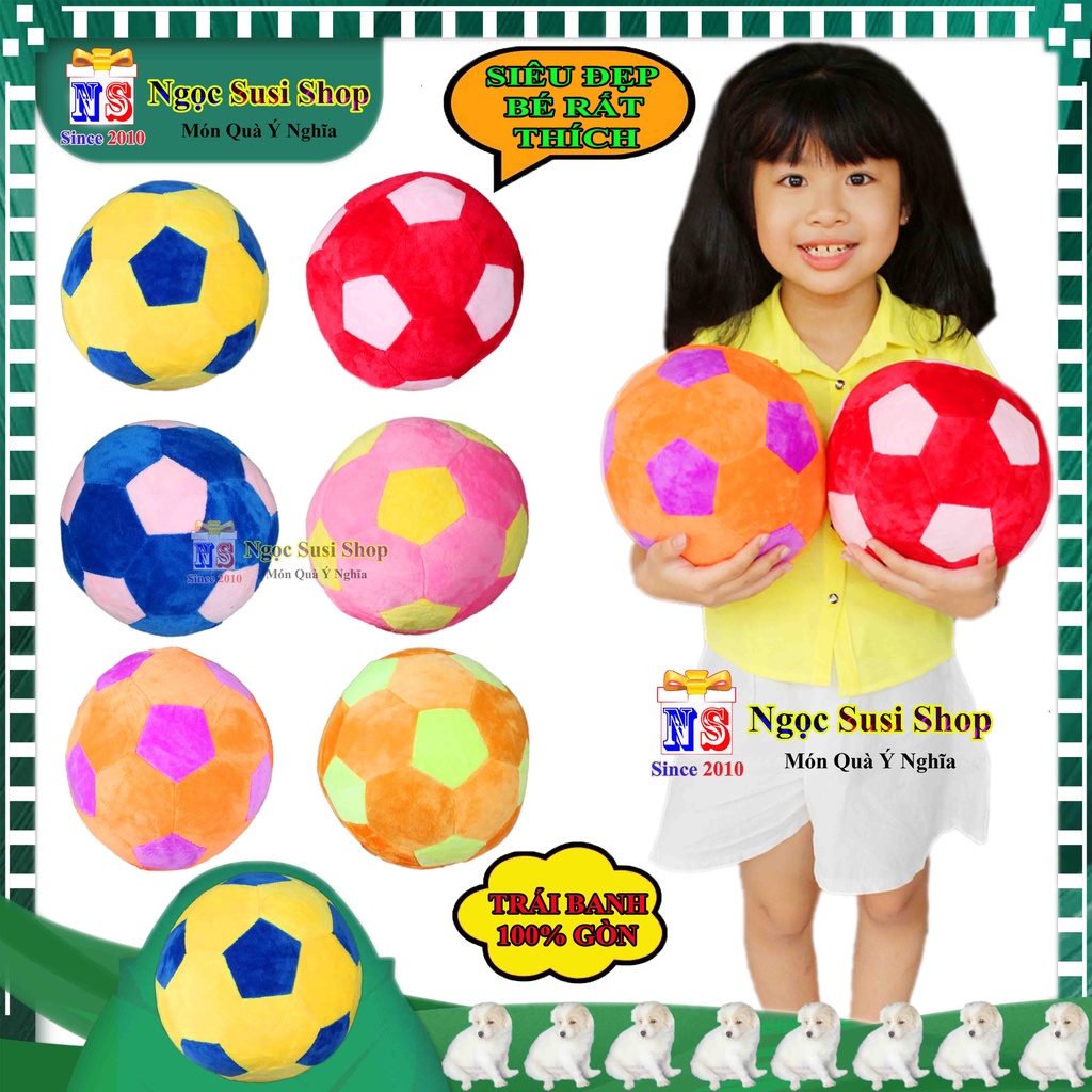 THÚ BÔNG GỐI ÔM TRÁI BANH SIÊU MỀM MỊN NHIỀU MÀU CHO BÉ - GẤU BÔNG HÌNH TRÁI BANH