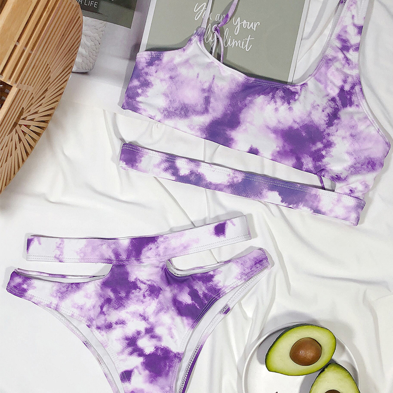 Plain Color Bikini Girls Split Swimsuit Sexy Swimwear Bikini | BigBuy360 - bigbuy360.vn