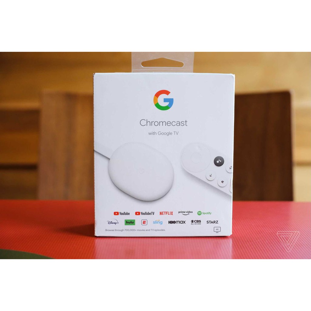 Google Chromecast with Google TV, chất lượng 4K HDR, ra lệnh Tiếng Việt. New 100%, nguyên seal.