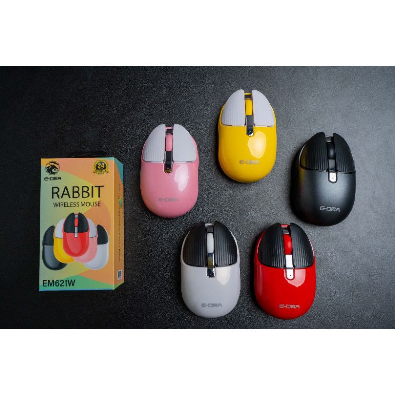 Chuột Không Dây Bluetooth E-Dra EM621W Rabbit (Click Không Tiếng Động, 1600DPI) - BH Chính Hãng 24 Tháng - Hưng Long PC