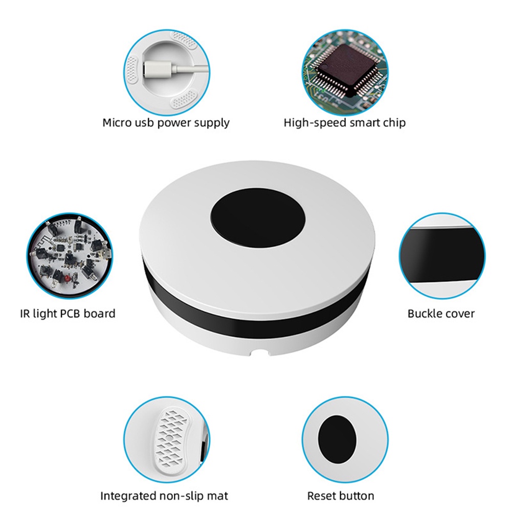 Aubess Aubess Bộ Điều Khiển Từ Xa Hồng Ngoại Wifi Bộ Điều Khiển Từ Xa Hồng Ngoại Thông Dụng Wi-fi  Bộ Nguồn Usb Cho Điều Hòa Không Khí Tv Sử Dụng Tuya