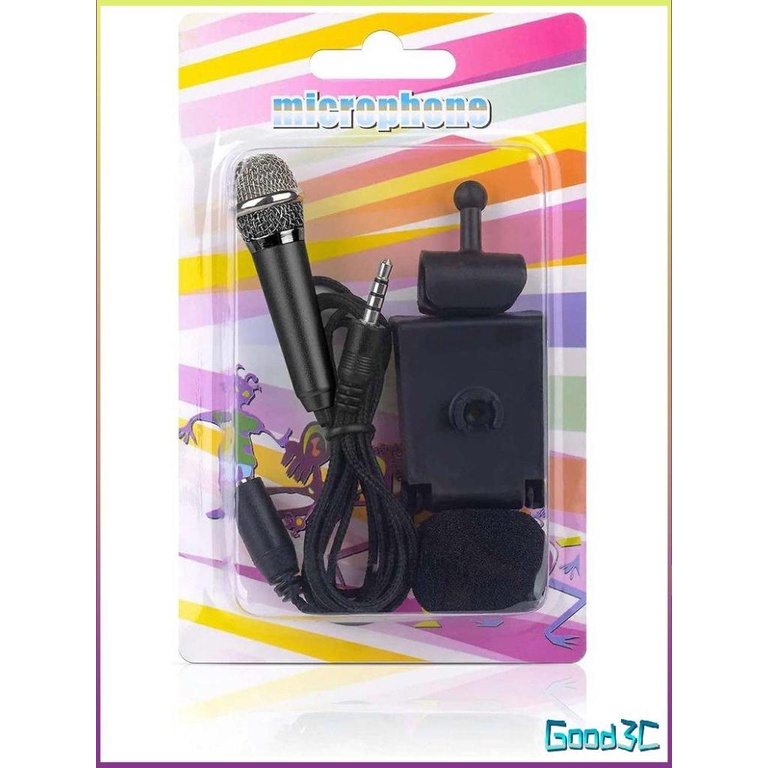 3.5mm Stereo Studio Mic KTV Karaoke Mini Microphone cho Điện thoại Thông minh Máy tính xách tay