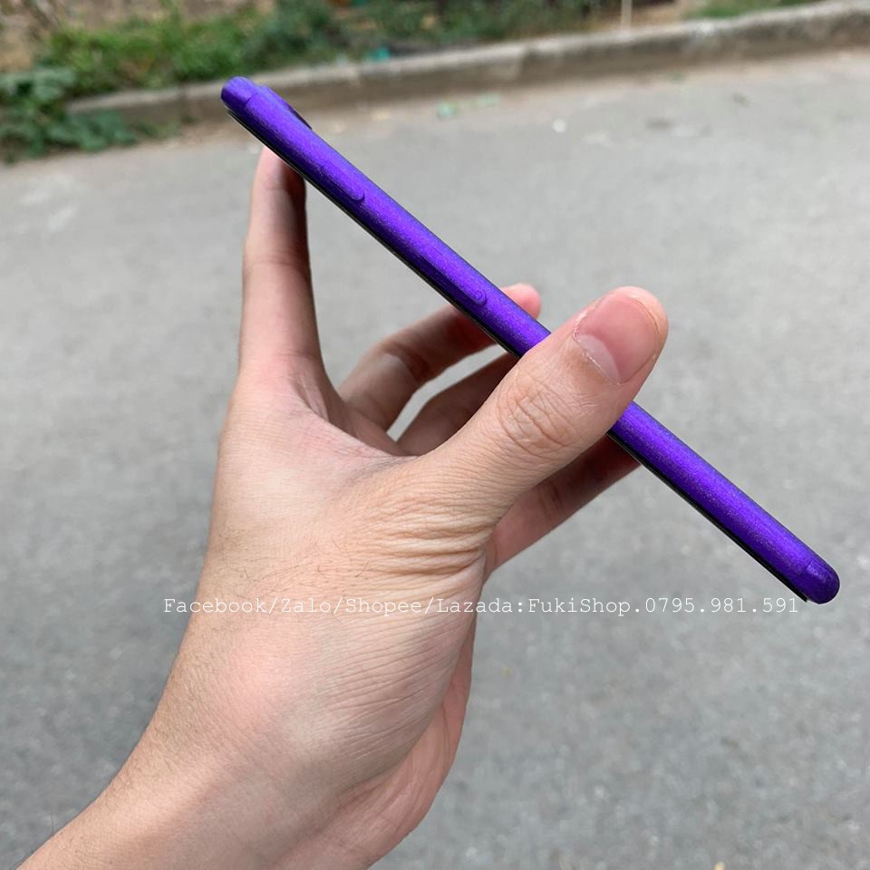 Tấm Dán Skin mặt sau Màu Tím Purple FULL VIỀN Cho 5 6 7 8 6plus 7plus 8plus X XS XR XSMAX 11 PRO MAX 12 PRO MAX