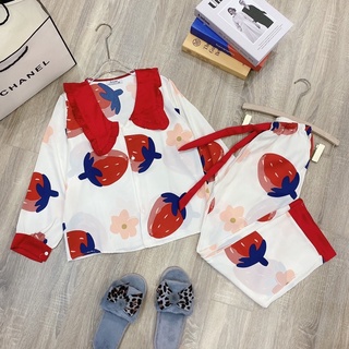 SET PIJAMA LỤA MANGO SAM SIÊU MƯỚT 🍑🍑🍑