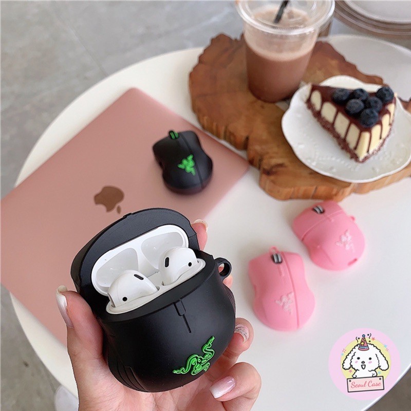 Case vỏ ốp bao đựng tai nghe không dây Airpods 1 2 pro Chuột Razer