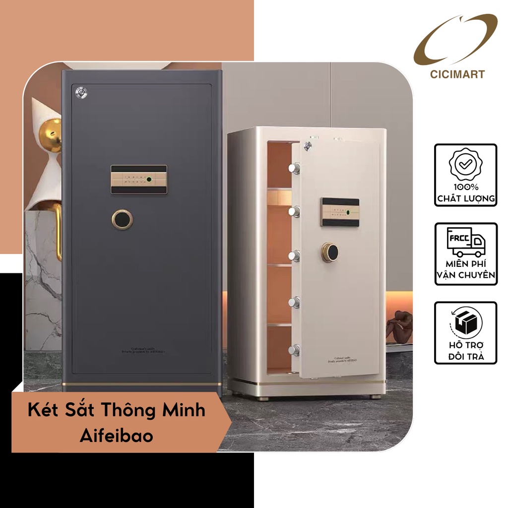 Két Sắt Thông Minh Aifeibao Có Kết Nối Bluetooth Hiện Đại Bảo Mật Tốt 3 Kích Cỡ - Hàng Nhập Khẩu
