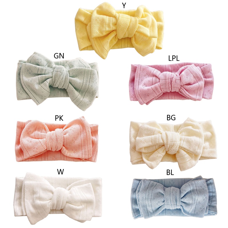 Băng Đô Co Giãn Hai Lớp Thắt Nơ Dành Cho Bé Gái