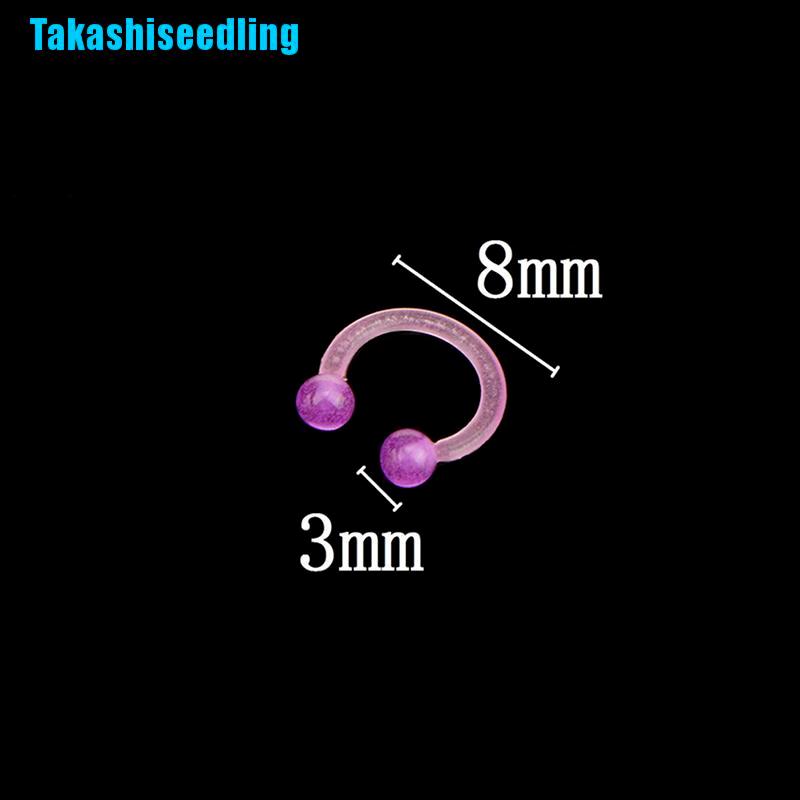 (Hàng Mới Về) Khuyên Mũi / Môi / Tai Bằng Acrylic Dạ Quang Độc Đáo