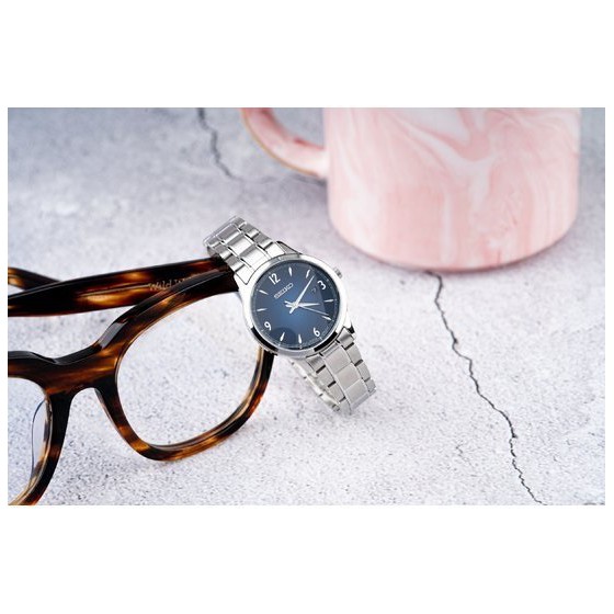 Đồng hồ nữ Seiko SXDG99P1 Chính Hãng Nhật Bản - Dây Thép Không Rỉ - Mặt Xanh Sunray