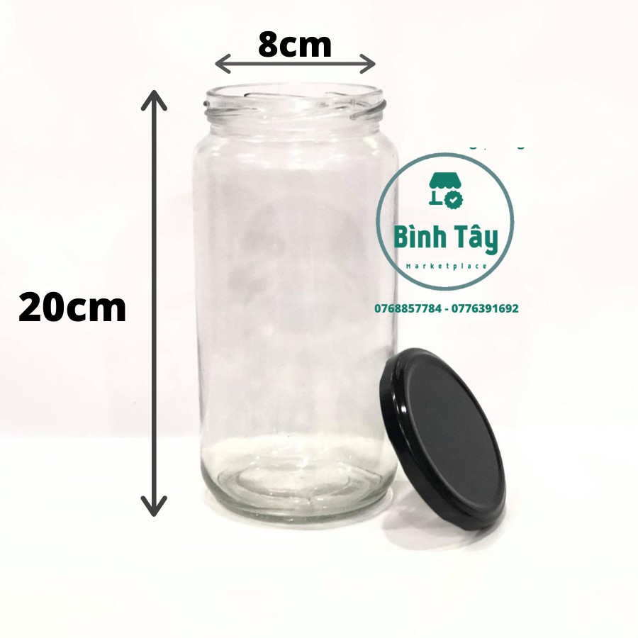 Hũ thủy tinh nắp thiết 1000ml ML-H01