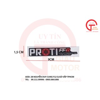 Miếng tem nhựa nổi chữ ''proti ' dán xe chắc chắn, chống nước