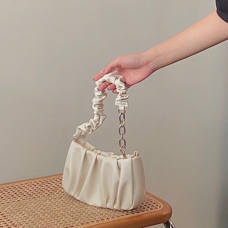 Túi xách 
IELGY dây xích bằng da mềm màu trơn đơn giản sành điệu thoải mái cho nữ