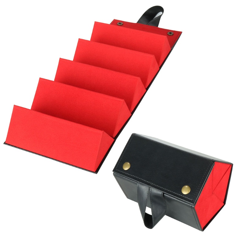 Hộp Da Đựng Mắt Kính 5 Ngăn Có Thể Gấp Gọn Tiện Lợi