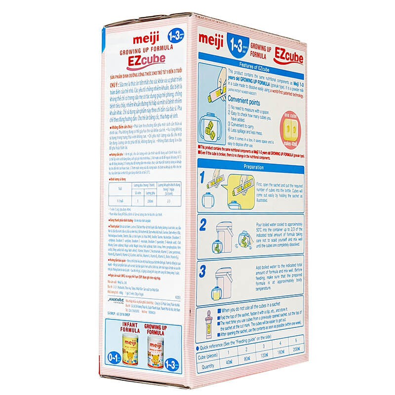 Sữa thanh Meiji 9 EZcube 448g [Date mới nhất]