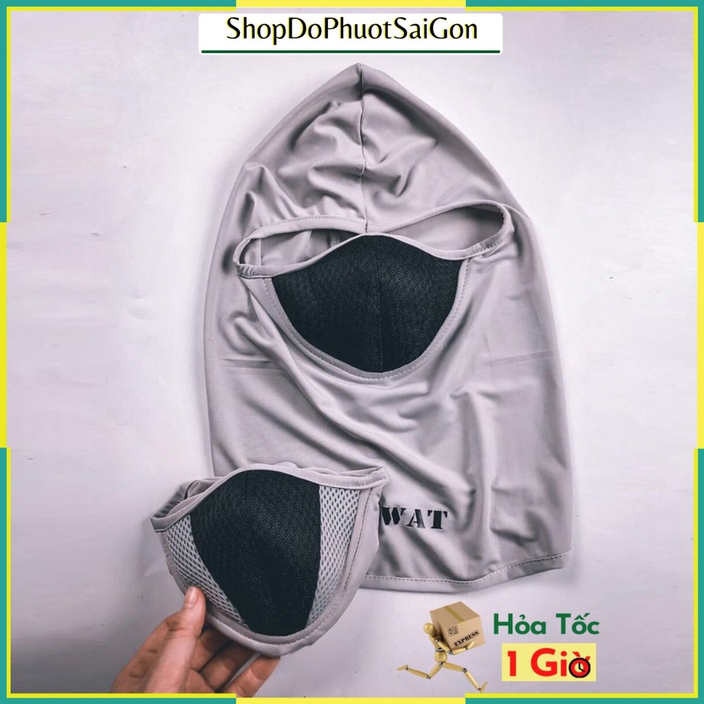 Khăn phượt điều hoà ninja X2 SWAT màu xám Chống Tia Uv Đa Năng Đi Xe Máy, Câu Cá, Chơi Thể Thao