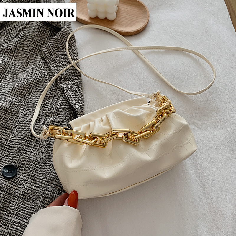 Túi đeo vai JASMIN NOIR giả da cá sấu thiết kế độc đáo thời trang cá tính cho nữ