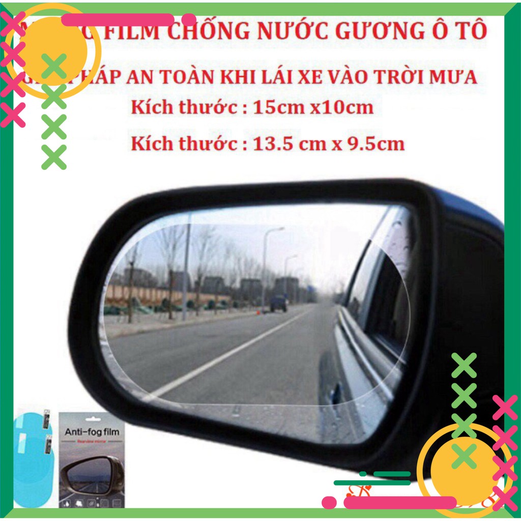 [FREE SHIP] 💥[SIÊU RẺ]💥Bộ 2 Miếng film chống nước cho gương chiếu hậu ô tô loại to 15cmx10cm💥SIÊU HOT💥