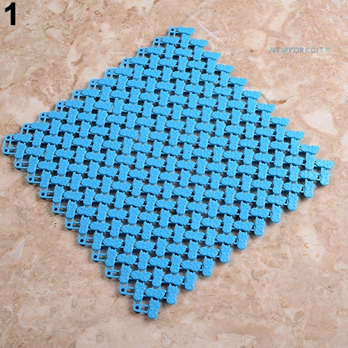 Thảm Lót Sàn Lỗ Thoát Nước Hình Vuông Bằng Nhựa Không Trơn Cho Nhà Bếp Nhà Tắm