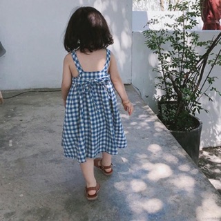 (HÀNG ORDER) Váy kẻ caro 2 dây cho bé gái