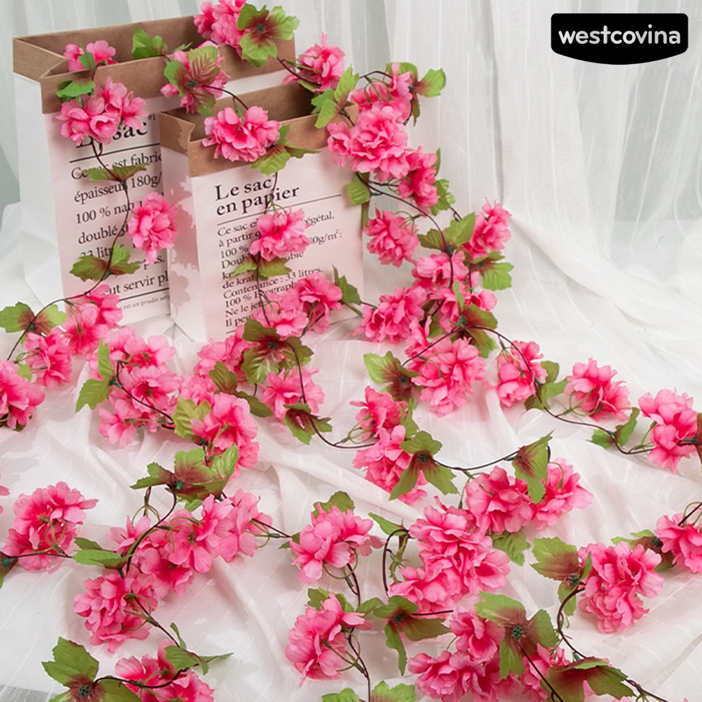 [Hot]⚘Dây Hoa Anh Đào Giả Sinh Động Như Thật Trang Trí Nội Thất DIY