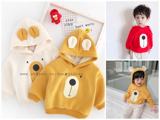 ÁO HOODIE TAI GẤU CHO BÉ | BigBuy360 - bigbuy360.vn