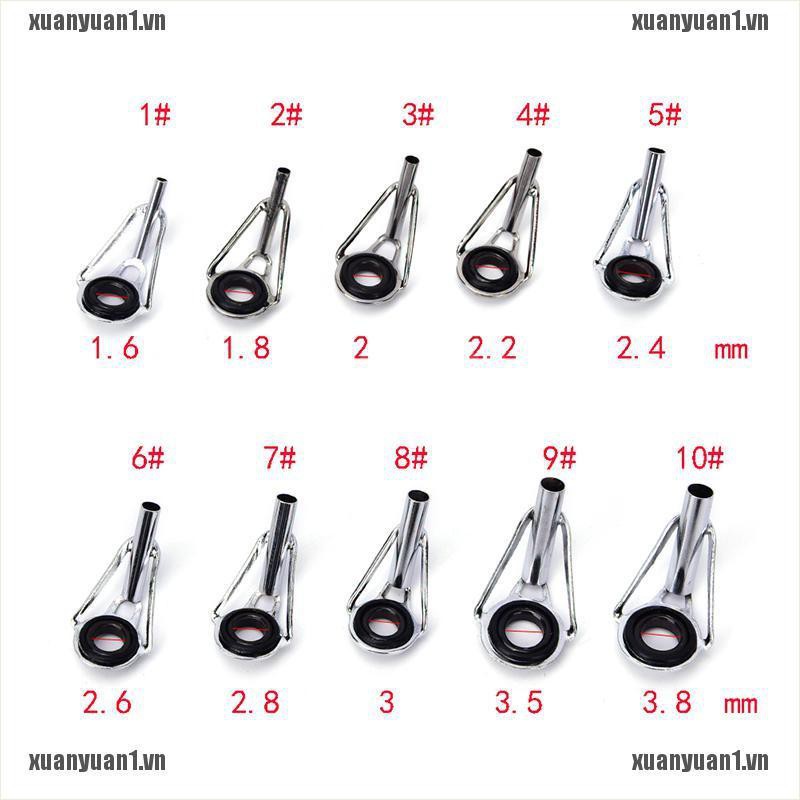 [XUANYUAN1] 80 Vòng Dẫn Cần Câu Cá Bằng Thép 10 Kích Cỡ