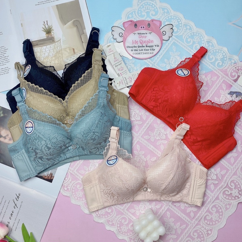 Áo ngực Thái Lan Sister Hood , áo lót ren nâng ngực mút vừa 2cm không gọng định hình