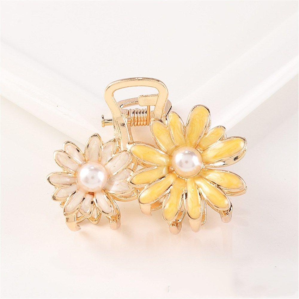 Kẹp Tóc Hình Hoa Đính Ngọc Trai Phong Cách Hàn Quốc Cho Nữ