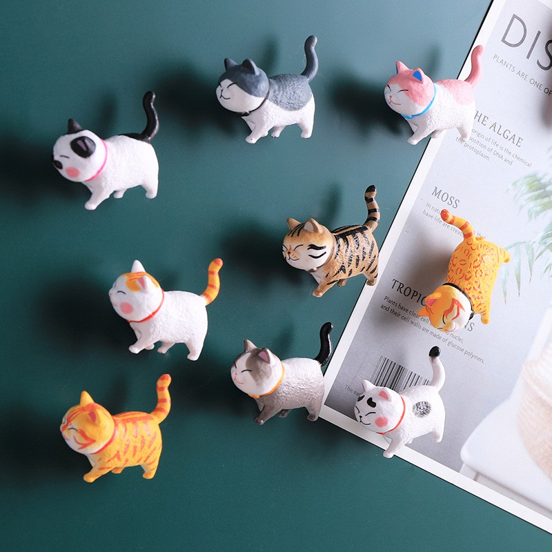 Sét 9 chú mèo đi bộ đáng yêu đầu xoay 360 độ / Tượng mèo dễ thương 💕FREESHIP 50k💕 - Những Điều Bình An