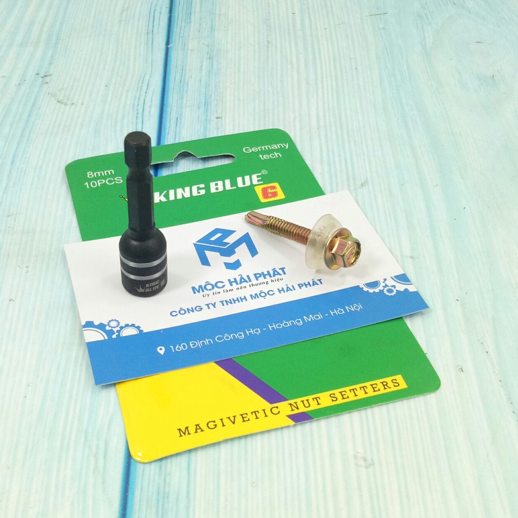 Đầu bắn tôn mũi siết ốc 8mm KingBlue