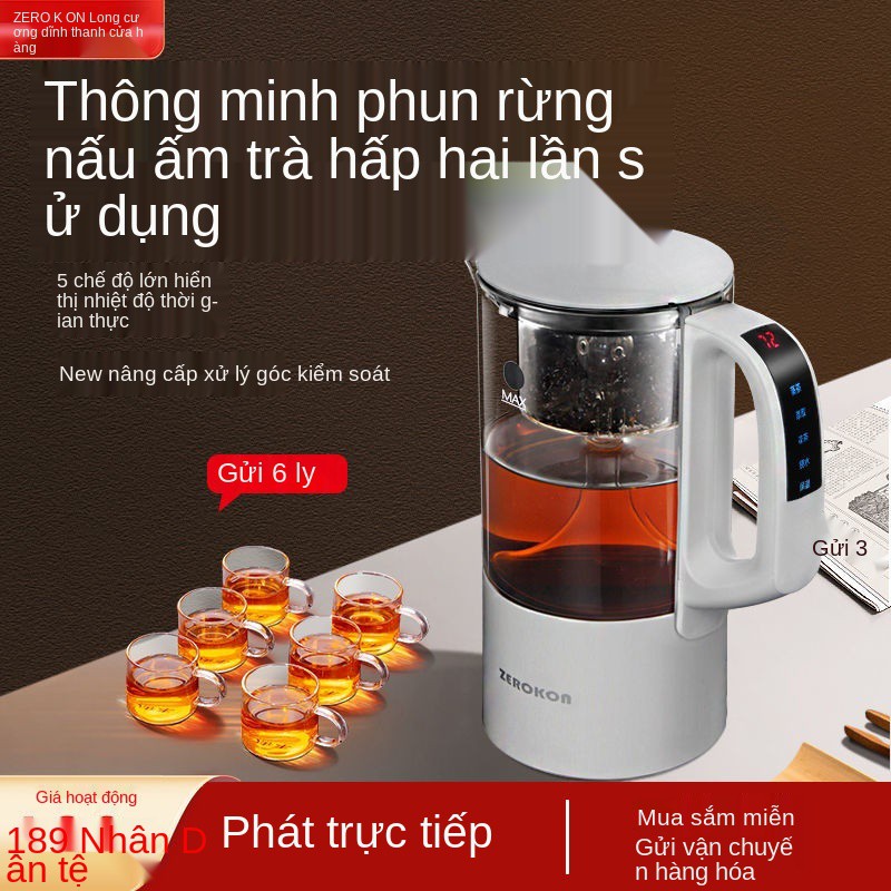 Ấm sắc thuốc Trường Giang, máy pha trà gia đình đa năng, điện loại nhỏ, thủy tinh dày tự động