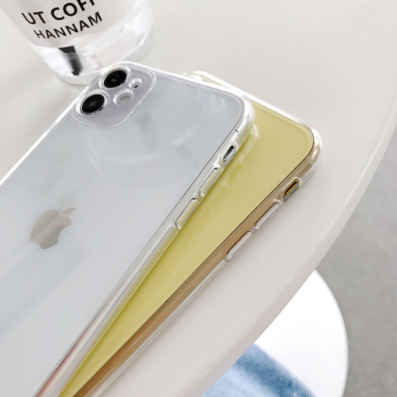 iPhone 12 11 Pro Max 12 Mini SE 2020 XS Max XR 6 6S 7 8 Plus Ốp lưng trong suốt siêu mỏng dành cho