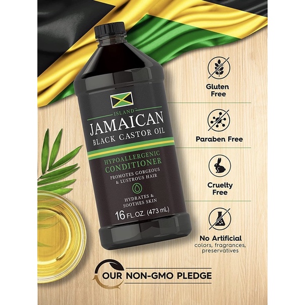Tinh dầu thầu dầu đen Island Jamaican Black Castor Oil 473ml USA