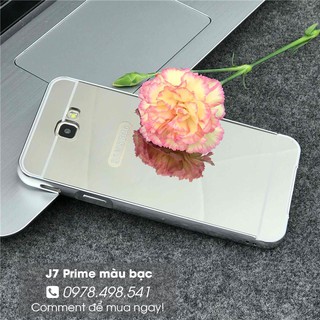 Ốp lưng tráng gương J7 prime màu trắng bạc - Đủ 4 màu