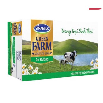 THÙNG 48 HỘP SỮA TƯƠI VINAMILK GREEN FARM (MỚI) - HỘP 180ML