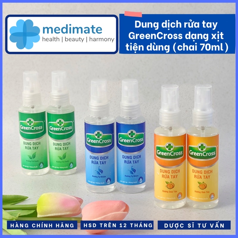 Xịt rửa tay diệt khuẩn GreenCross các loại