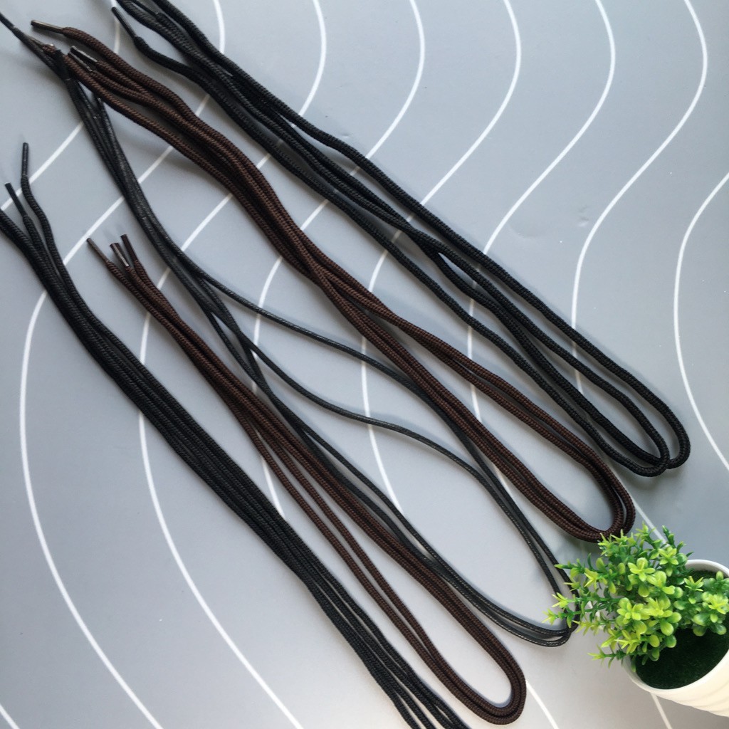 Dây giày công sở nam Combo 5 cặp dây dạng tròn nhiều kích cỡ nhiều màu