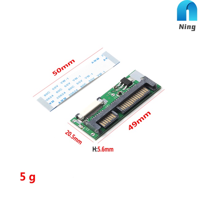 Bộ Chuyển Đổi Ổ Cứng SSD Sang SATA 1.8&quot; ZIF / LIF CE 7 + 15 22-pin Cho Toshiba Và Samsung SSD