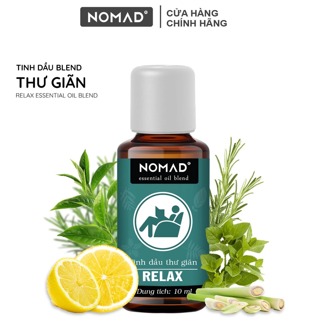 Tinh Dầu Hỗn Hợp Nomad Essential Oil Blend 10ml - Thư Giãn, Giấc Ngủ Sâu, Giảm Lo Âu, Khử Mùi