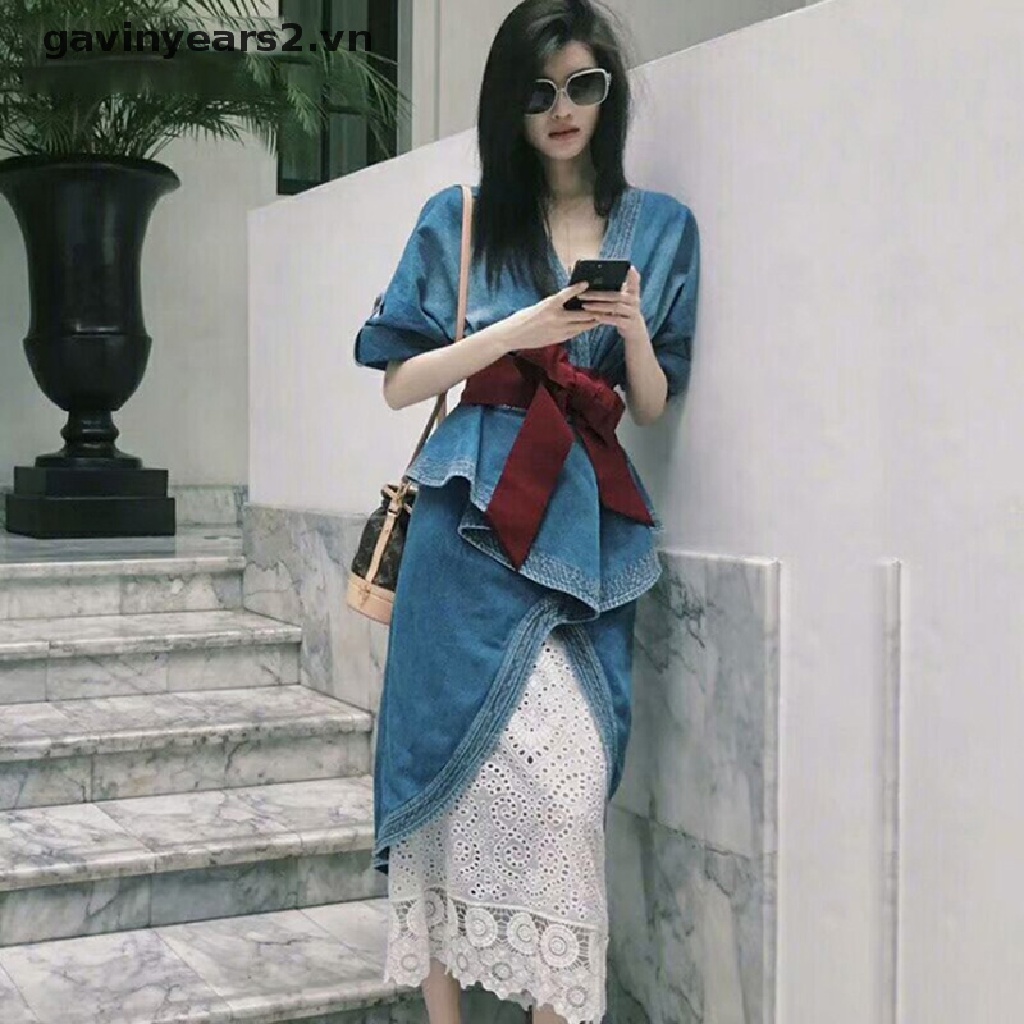 Thắt Lưng Lụa Bản Rộng Màu Trơn Đính Nơ Trang Trí Xinh Xắn Cho Nữ