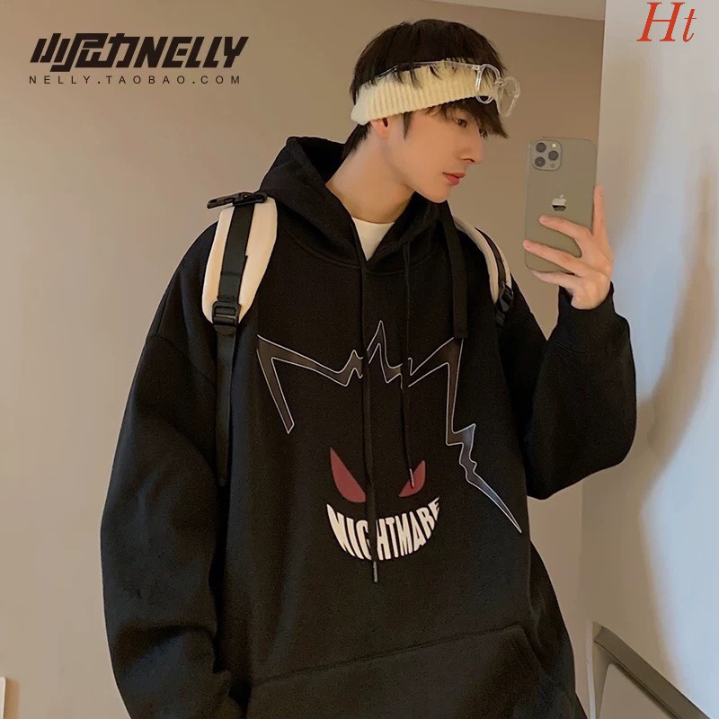 Áo hoodie MiGh mắt đỏ chất nỉ cotton  from thụng UNISEX - áo nỉ mũ hoodie thu đông phong cách thời trang ulzzang