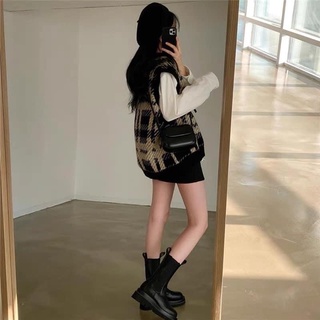 ÁO len kẻ Hàn Quốc