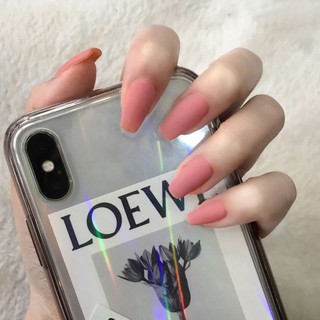 Set 24 Móng Tay Giả Dài Bằng Nhựa Acrylic {dhtn}