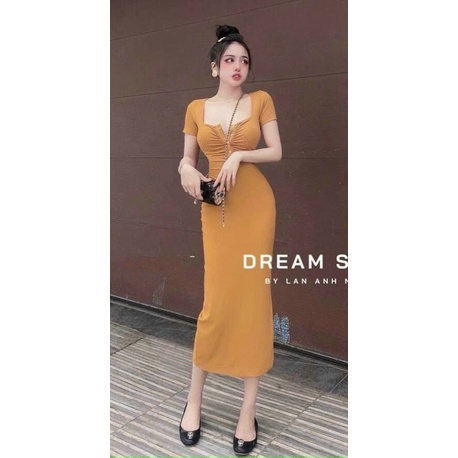 (MẪU MỚI) ĐẦM BODY THUN GÂN TÔN DÁNG SEXY SIÊU XINH PU HHP