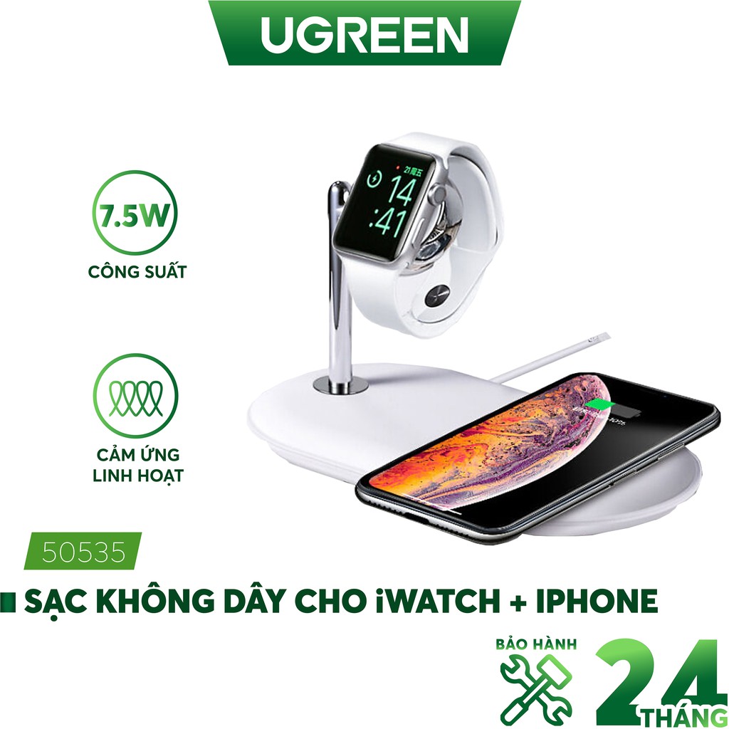 [Mã ELMALL300K giảm 5% đơn 500K] Sạc không dây 7.5W iWatch UGREEN 50535 - Hàng phân phối chính thức