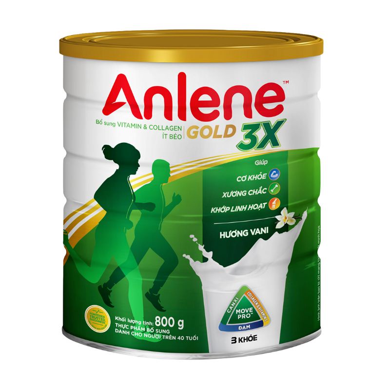 Sữa Bột Anlene Gold  3X hương Vani lon 800g